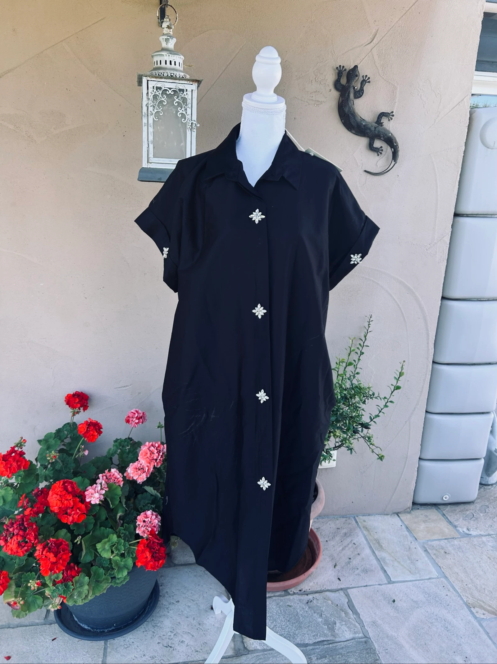 Oversized bohemian diamond dress 100% cotton – photo 2